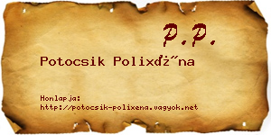 Potocsik Polixéna névjegykártya